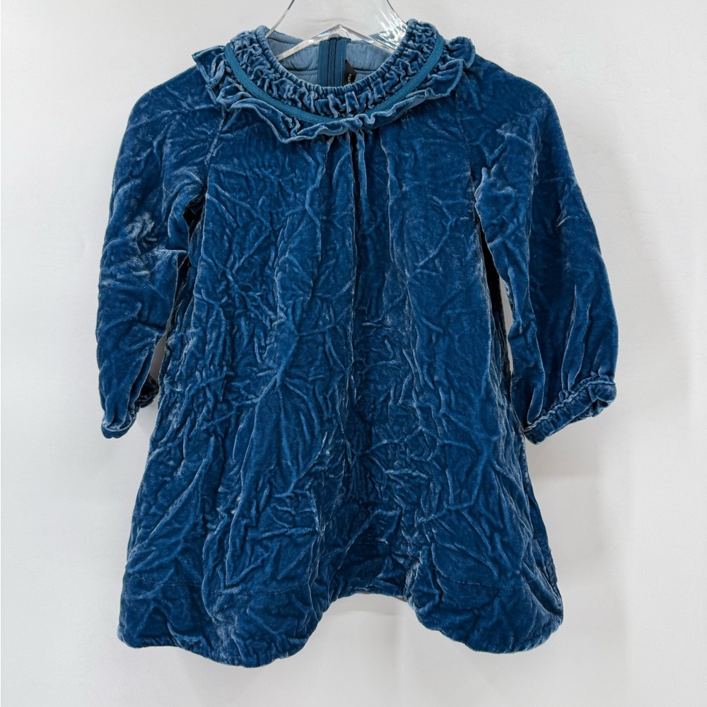 Marc Jacob blue velvet girls dress size 2